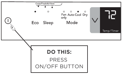 TO TURN UNIT OFF - Step 1