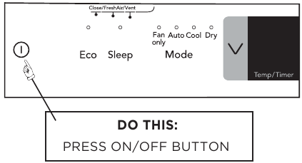 TO TURN UNIT ON - Step 1