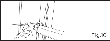 Installation in a double-hung sash window - Step 5