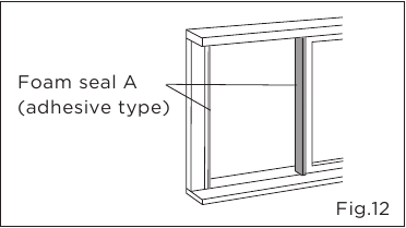 Installation in a sliding sash window - Step 1