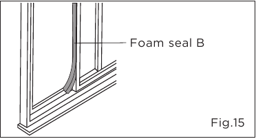 Installation in a sliding sash window - Step 4