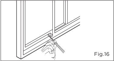 Installation in a sliding sash window - Step 5