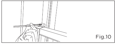 Installation in a double-hung sash window - Step 5