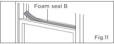 Installation in a double-hung sash window - Step 6