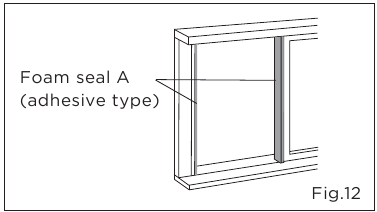 Installation in a sliding sash window - Step 1