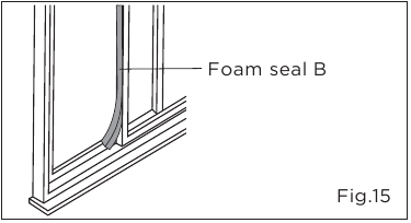 Installation in a sliding sash window - Step 4