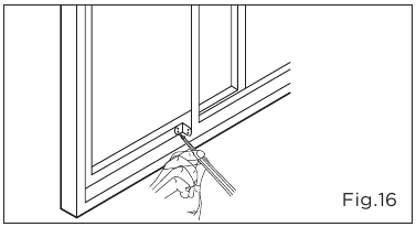 Installation in a sliding sash window - Step 5