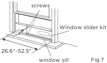 Installation in a double-hung sash window - Step 2