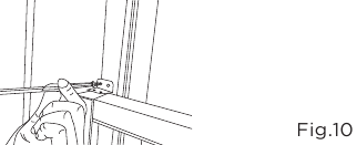 Installation in a double-hung sash window - Step 5