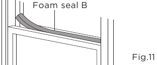 Installation in a double-hung sash window - Step 6