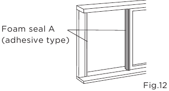 Installation in a sliding sash window - Step 1