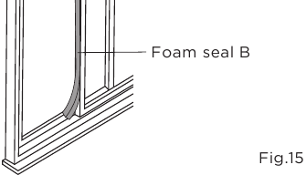 Installation in a sliding sash window - Step 4