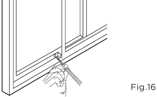 Installation in a sliding sash window - Step 5