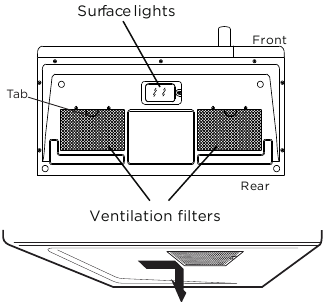 Cleaning the exhaust filters - Step 1