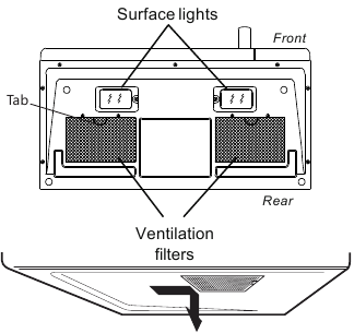 Cleaning the exhaust filters - Step 1