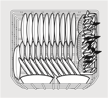 Loading the Bottom Rack - Example 1
