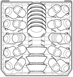Loading the Upper Rack - 10 place settings pattern