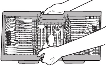 OPERATING INSTRUCTIONS - Loading the Cutlery Tray