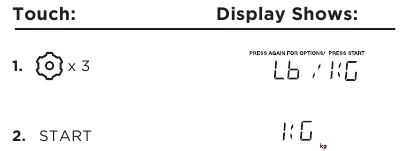 SETTING WEIGHT LB/KG