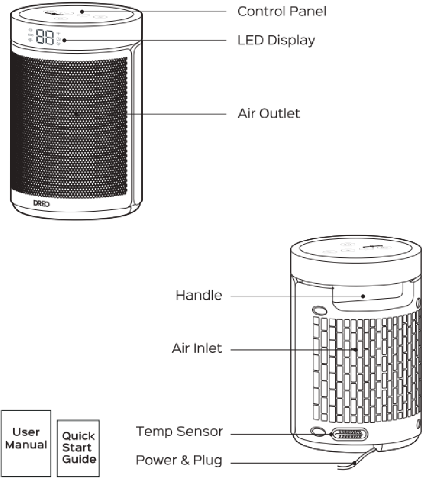 Dreo Atom Portable Space Heater Manual Manualslib