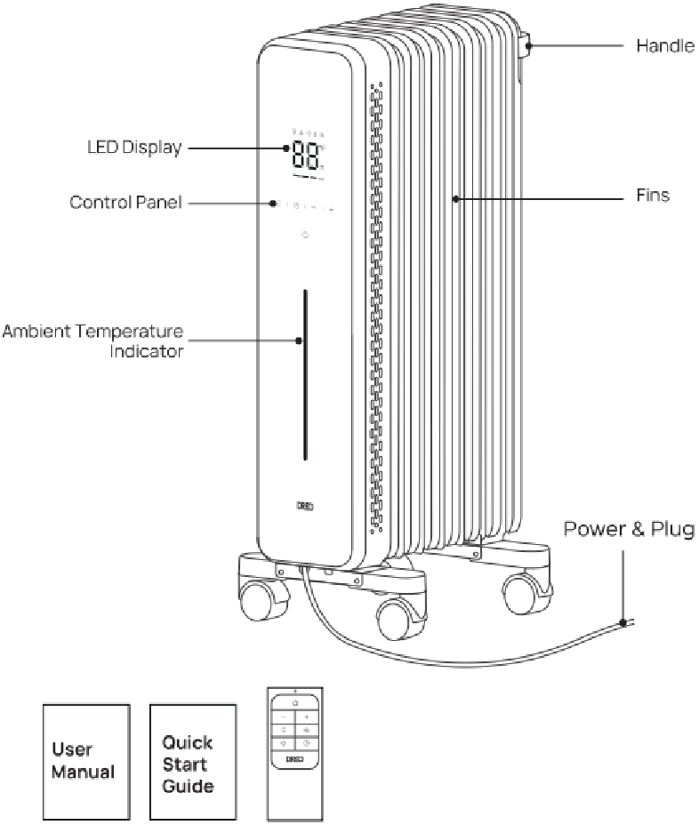 Dreo DR-HSH011 - Oil Filled Radiator Heater Manual | ManualsLib