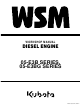 Kubota WSM 05-E3B Series Workshop Manual