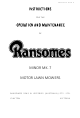 Ransomes MINOR MK. 7 Instructions For The Operation And Maintenance