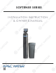 Apec Water Hydro Express Water Softener 30 Installation Instructions & Owner's Manual