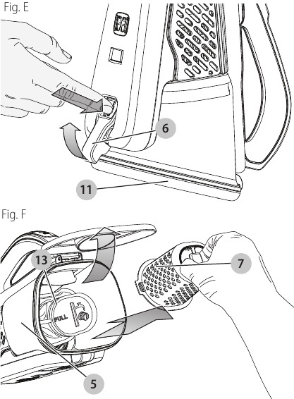 Removing the dust bowl and filter