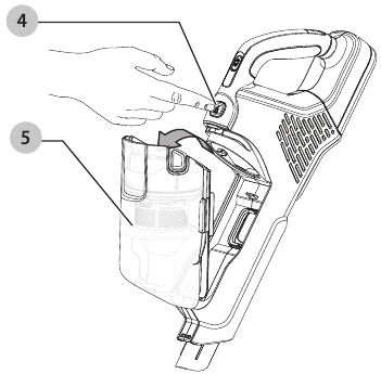 Cleaning and Emptying the Unit - Step 1