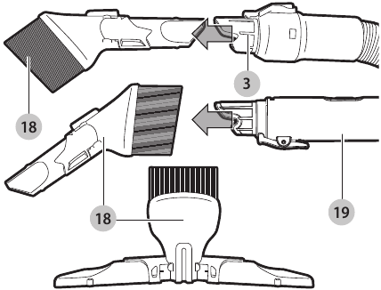 USE - Using the 3 in 1 Accessory tool