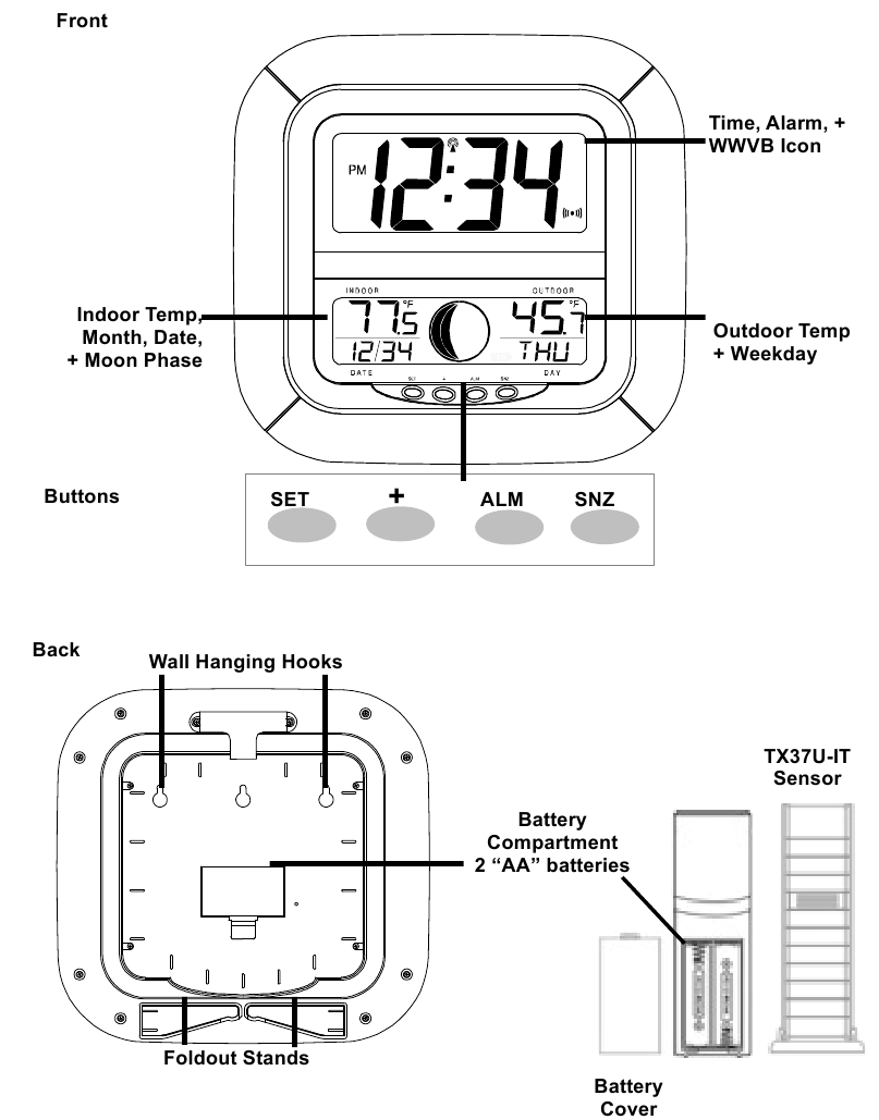 La Crosse Technology WS8418UIT Atomic Wall Clock Manual ManualsLib