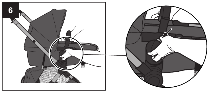 Toddler Seat Mode to Carriage Mode - Step 6