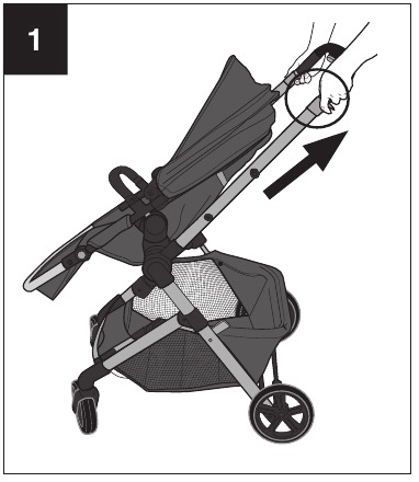 Using Your Stroller - Folding Stroller - Step 1
