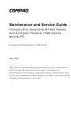 Compaq Presario 1500 Series Maintenance And Service Manual