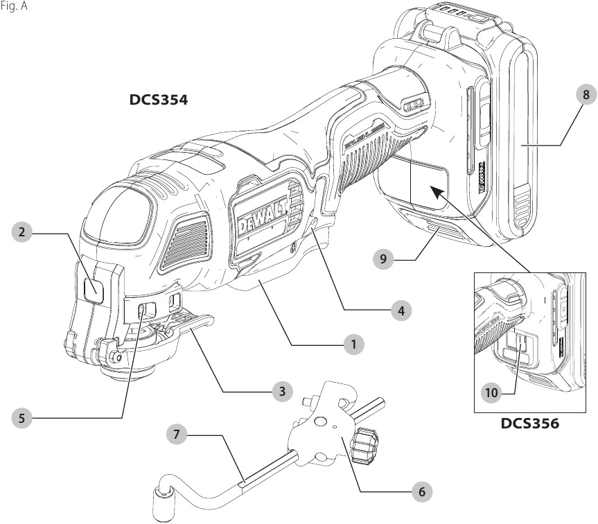 DeWalt DCS354, DCS356 - Oscillating Multi-Tool Manual | ManualsLib