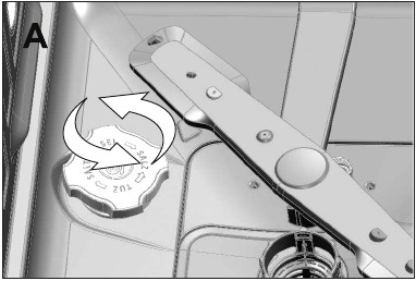 Adding salt - Step 1 - Open the salt reservoir lid