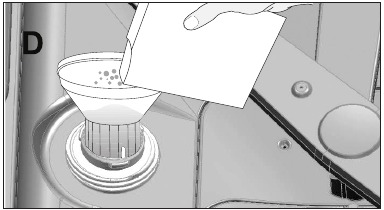 Adding salt - Step 2 - Fill the salt reservoir