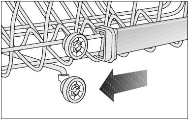 Height setting with empty basket - Step 2