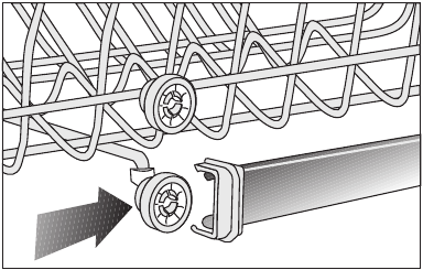 Height setting with empty basket - Step 3