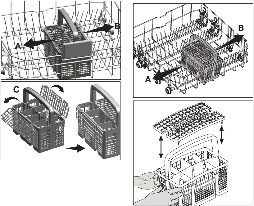 Preparation - Using the Cutlery basket