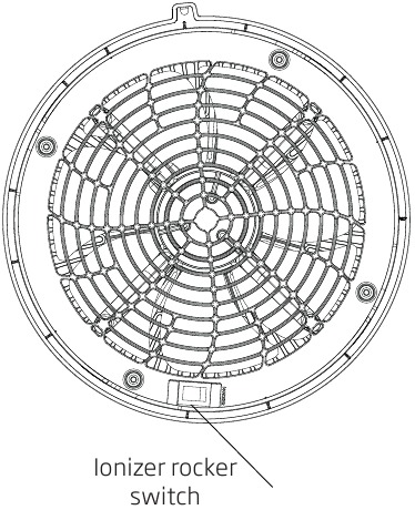 Using the Ionizer rocker switch