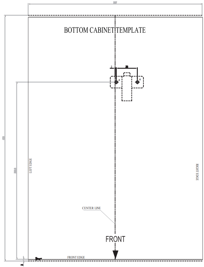 Preparing the cabinet for installation - Step 2
