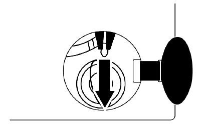 Opening the loading door in case of power failure - Step 2