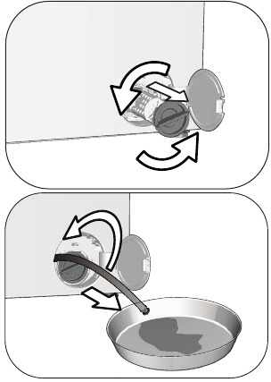 To drain the water - Step 1