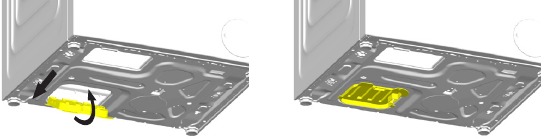 Assembly of bottom panel covers - Step 1