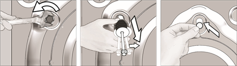 Removing the transportation locks