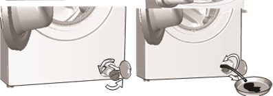 Clean the dirty filter and discharge the water - Step 2