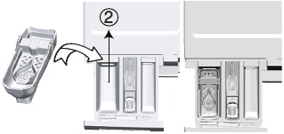 If the product contains a liquid detergent cup