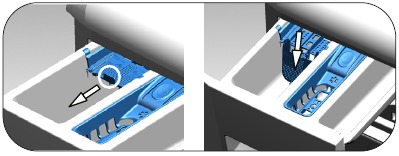 If the product is equipped with a liquid detergent part